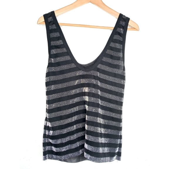 RTA Colton Striped Metallic Top - Picture 4 of 11